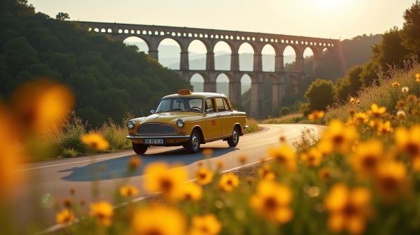 Transportez-vous facilement vers le Pont du Gard en taxi